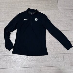 Like New NBA Brooklyn Nets Black Quarter Zip Men’s Small